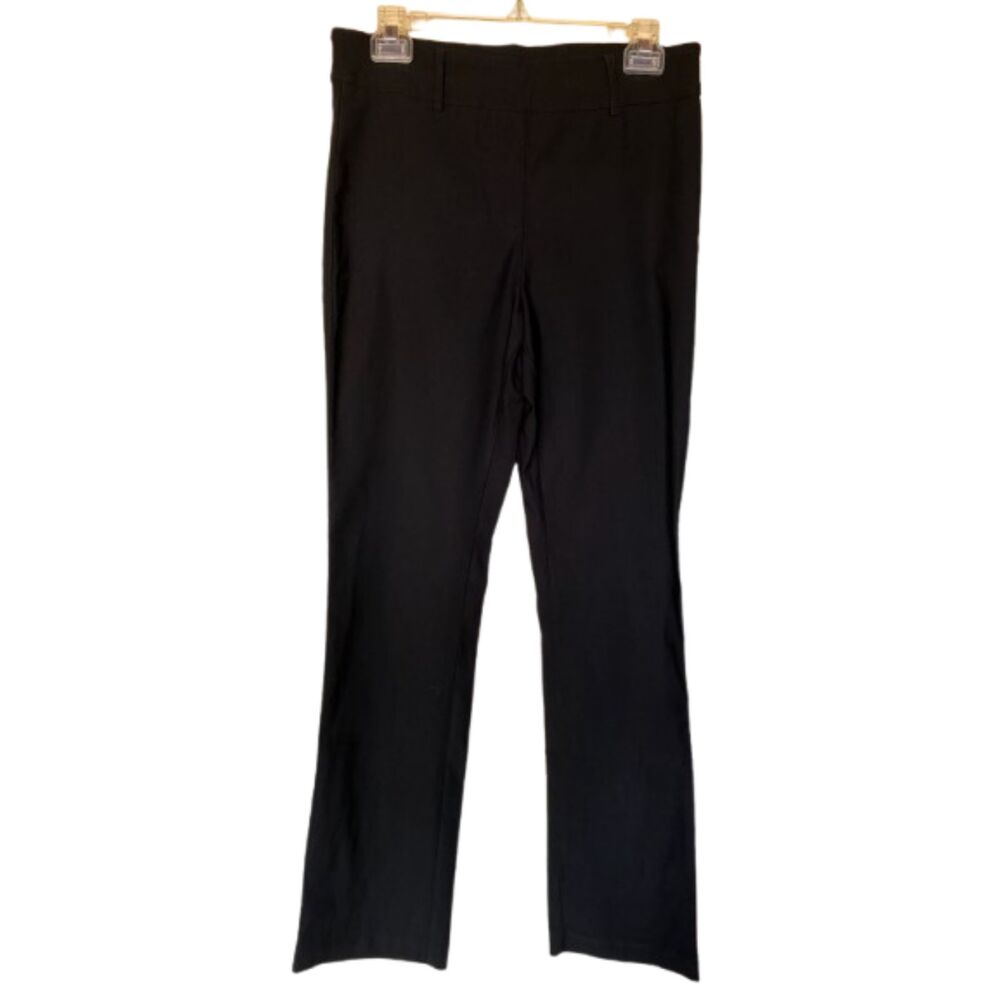 Tribal Women's Black Pull-On Career Pants Size 8 Stretch Straight Leg Slacks - Picture 2 of 8